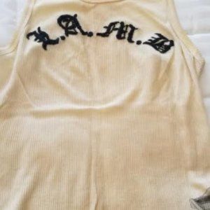 L.A.M.B. Racerback tank. Cream XS